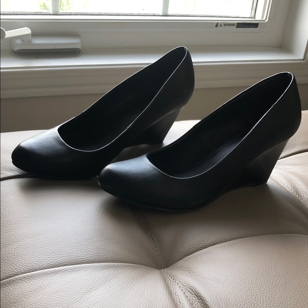 Call It Spring Black Wedge Shoes